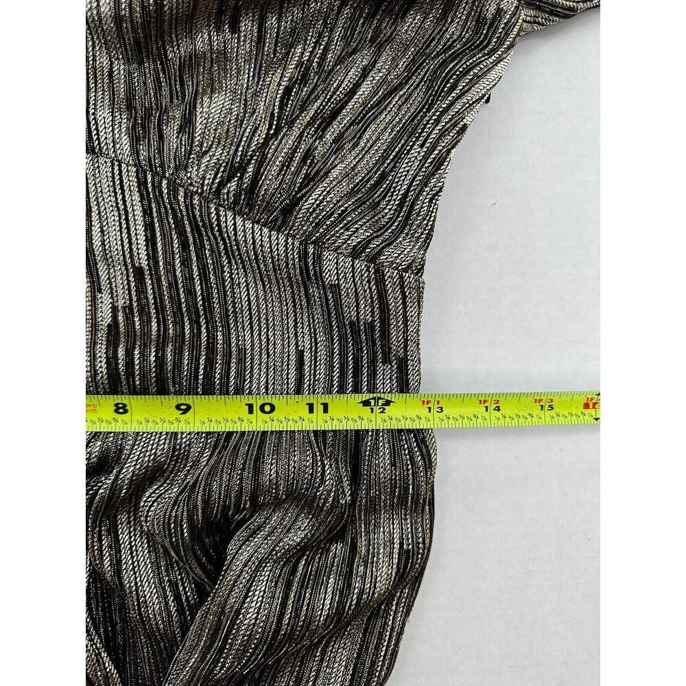 Michael Kors Dress Size XS Metallic Empire Waist V Neck Party Office Gold Event‌ - Picture 6 of 8